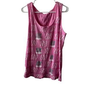 NASCAR M&Ms 18 Pink Sparkle Plus Size 2X Tank